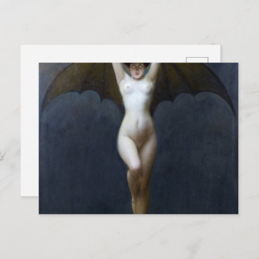 Carte Postale Albert Joseph Penot, Femme de chauve-souris (Devant / Derrière)