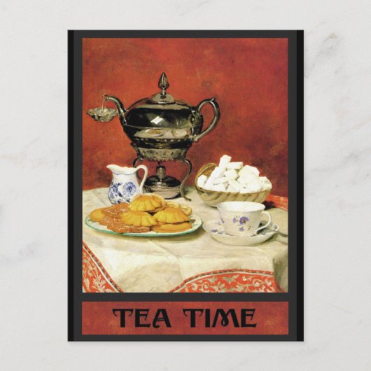 Carte Postale Albert Samuel Anker ~ Tea Time (Devant)