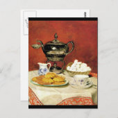 Carte Postale Albert Samuel Anker ~ Tea Time (Devant / Derrière)