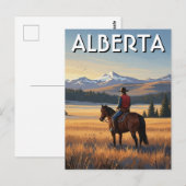 Carte Postale Alberta Canada Horseback Riding (Devant / Derrière)