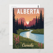 Carte Postale Alberta Canada Rocky Mountains (Devant / Derrière)