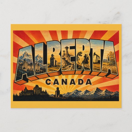Carte Postale Alberta Canada Vintage (Devant)