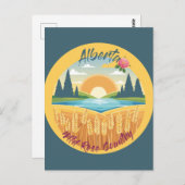 Carte Postale Alberta : Pays Rose sauvage (Devant / Derrière)