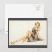 Carte Postale Alberto Vargas Pin up vintage (Devant / Derrière)