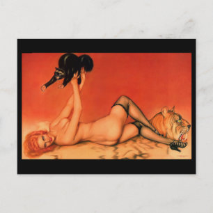 Carte Postale Alberto Vargas Vintage Pin up