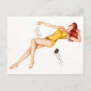 Carte Postale Alberto Vargas Vintage Pin up