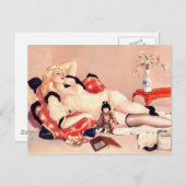 Carte Postale Alberto Vargas Vintage Pin up (Devant / Derrière)