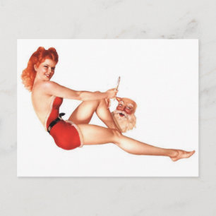 Carte Postale Alberto Vargas Vintage Pin up