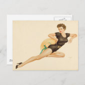 Carte Postale Alberto Vargas Vintage Pin up (Devant / Derrière)