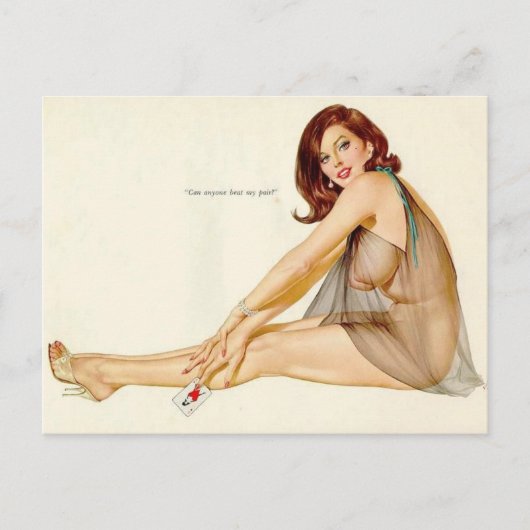 Carte Postale Alberto Vargas Vintage Pin up (Devant)