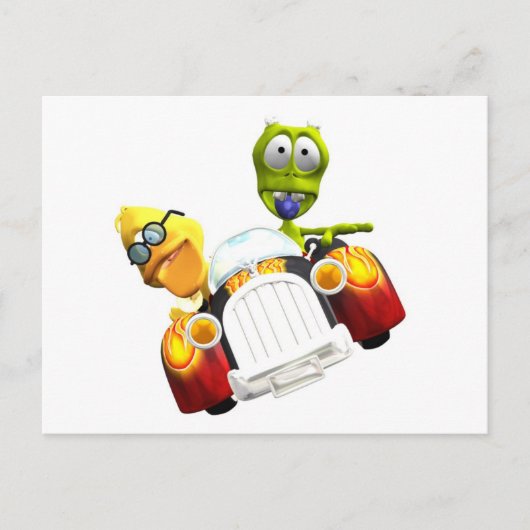 Carte Postale Albie et Frank Hot Roddin' (Devant)