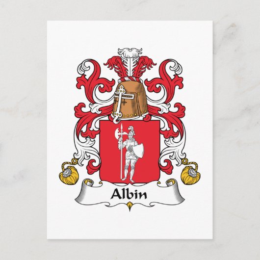 Carte Postale Albin Family Crest (Devant)
