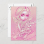 Carte postale "Albino Alligator Angel" (Devant / Derrière)
