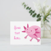 Carte Postale Albino rose mignon Axolotl (Debout devant)
