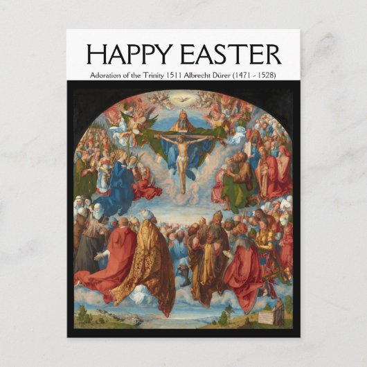 Carte Postale Albrecht Dürer 1511 Adoration de la Trinité (Devant)