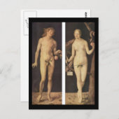 Carte Postale Albrecht Durer Adam Et Eve (Devant / Derrière)