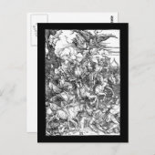 Carte Postale Albrecht Durer Les quatre cavaliers de l'Apocalyps (Devant / Derrière)
