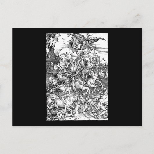 Carte Postale Albrecht Durer Les quatre cavaliers de l'Apocalyps (Devant)