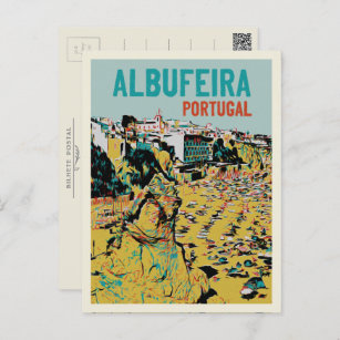 Carte Postale Albufeira Algarve Lagos Côte Portugal Voyage