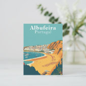 Carte Postale Albufeira, Portugal Retro Art Européen (Debout devant)