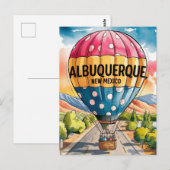 Carte Postale Albuquerque Nouveau-Mexique Ballons à air chaud (Devant / Derrière)