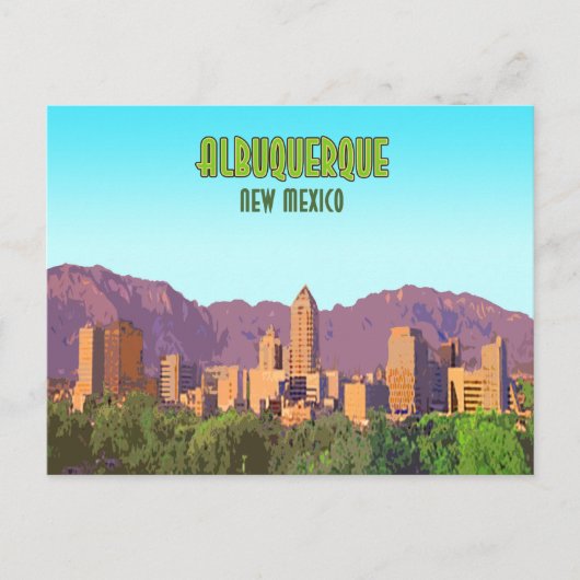 Carte Postale Albuquerque Nouveau-Mexique Vintage (Devant)