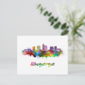 Carte Postale Albuquerque skyline in watercolor (Debout devant)