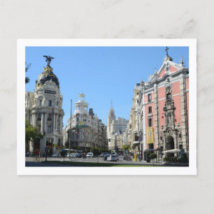 Carte Postale Alcala et Gran Via Street, Madrid Postcard
