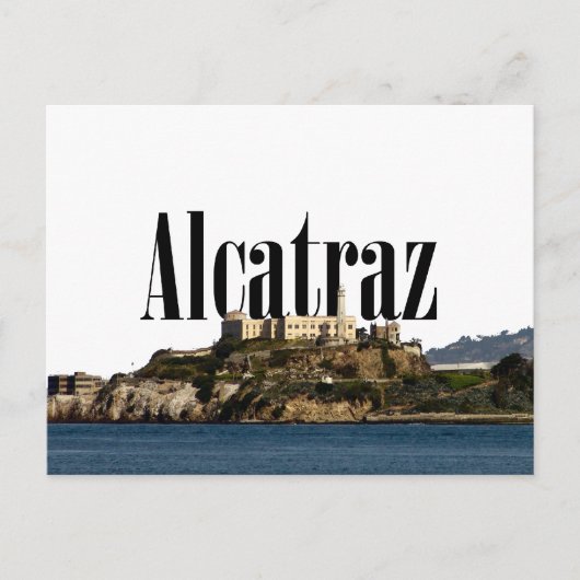 Carte postale Alcatraz avec Alcatraz dans le ciel (Devant)
