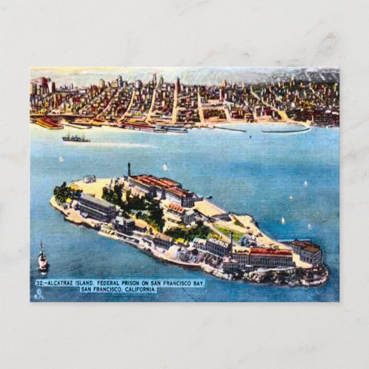 Carte Postale Alcatraz Prison Island, San Francisco (Devant)