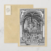 Carte Postale Alchimie médiévale et pierre du philosophe (Devant / Derrière)