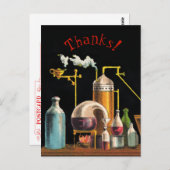 Carte postale Alchimiste Mad Scientist (Devant / Derrière)