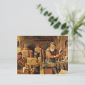 Carte Postale Alchimiste médiéval au travail (Debout devant)