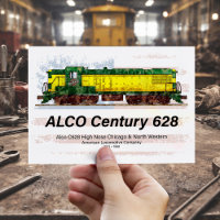 Alco C-628 Diesel Locomotive et drapeau américain