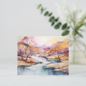 Carte Postale Alcool et ink landscape in soft colors (Debout devant)