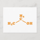 Carte Postale Alcool Éthanol Formule chimique moléculaire (Devant)