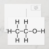 Carte Postale Alcool - Formule chimique (Devant / Derrière)