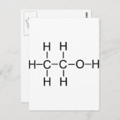 Carte Postale Alcool - Formule chimique (Devant / Derrière)
