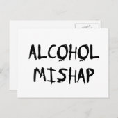 Carte Postale Alcool Mishap (Devant / Derrière)