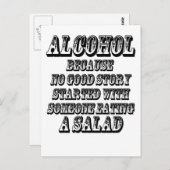 Carte Postale ALCOOL - Parce que (Devant / Derrière)