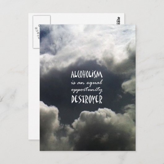 Carte Postale Alcoolisme (Devant / Derrière)