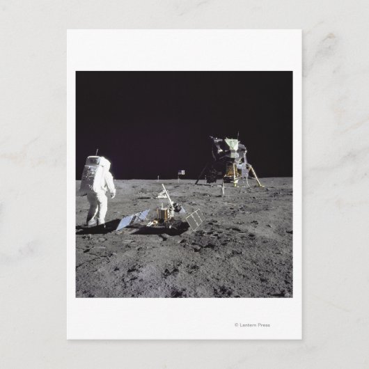 Carte Postale Aldrin revient sur la base de tranquillité (Devant)