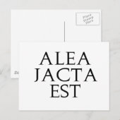Carte Postale Alea Jacta Est (Devant / Derrière)