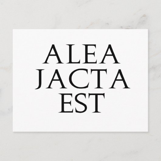 Carte Postale Alea Jacta Est (Devant)