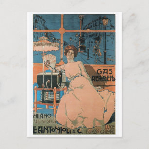 Carte Postale Alearning Villa - Gas Aerogeno - Poster 1902