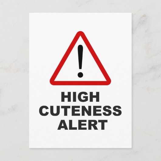 Carte Postale Alerte à haute intensité (Devant)