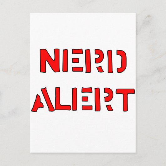 Carte Postale Alerte nerd (Devant)