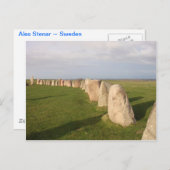 Carte Postale Ales Stenar ~ Suède (Devant / Derrière)