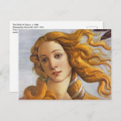 Carte Postale Alessandro Botticelli Naissance de la déesse Vénus (Devant / Derrière)