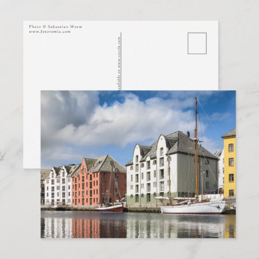 Carte Postale Alesund Norvège (Devant / Derrière)